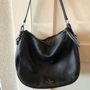 Kate Spade black leather shoulder bag